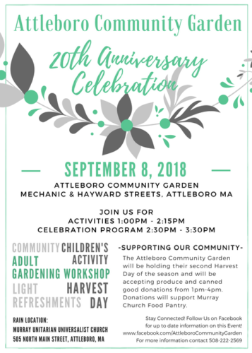 Garden To Celebrate 20 Years On Sept 8 Attleboro Land Trust